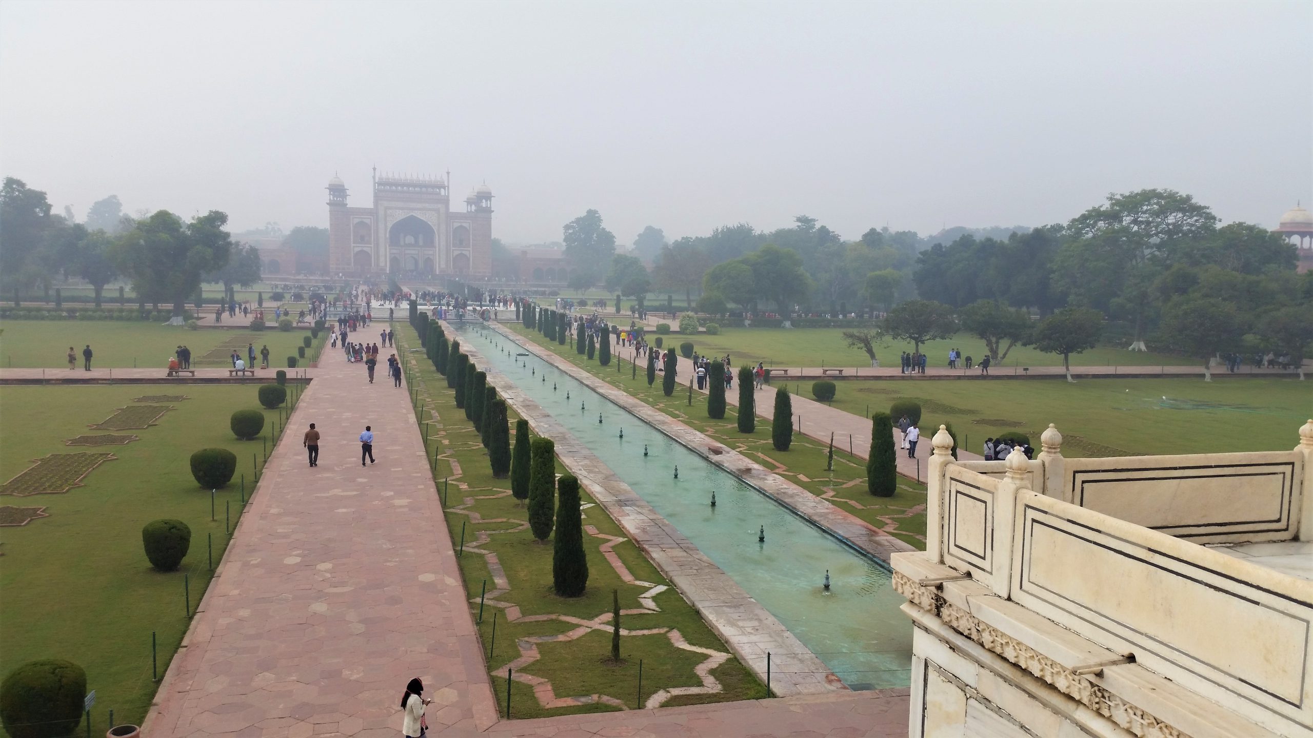 one of the four rivers at Taj Mahal as seen from the balcony 