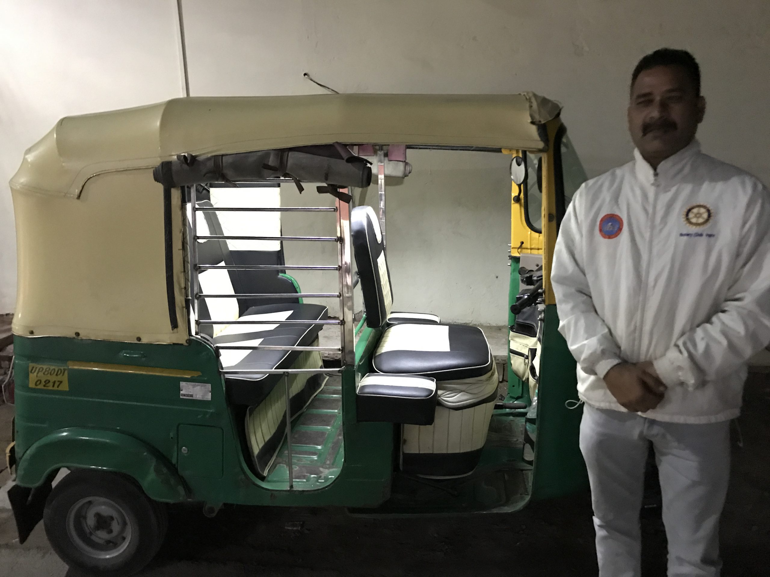 Azeem and his auto rikshaw in Agra India 
