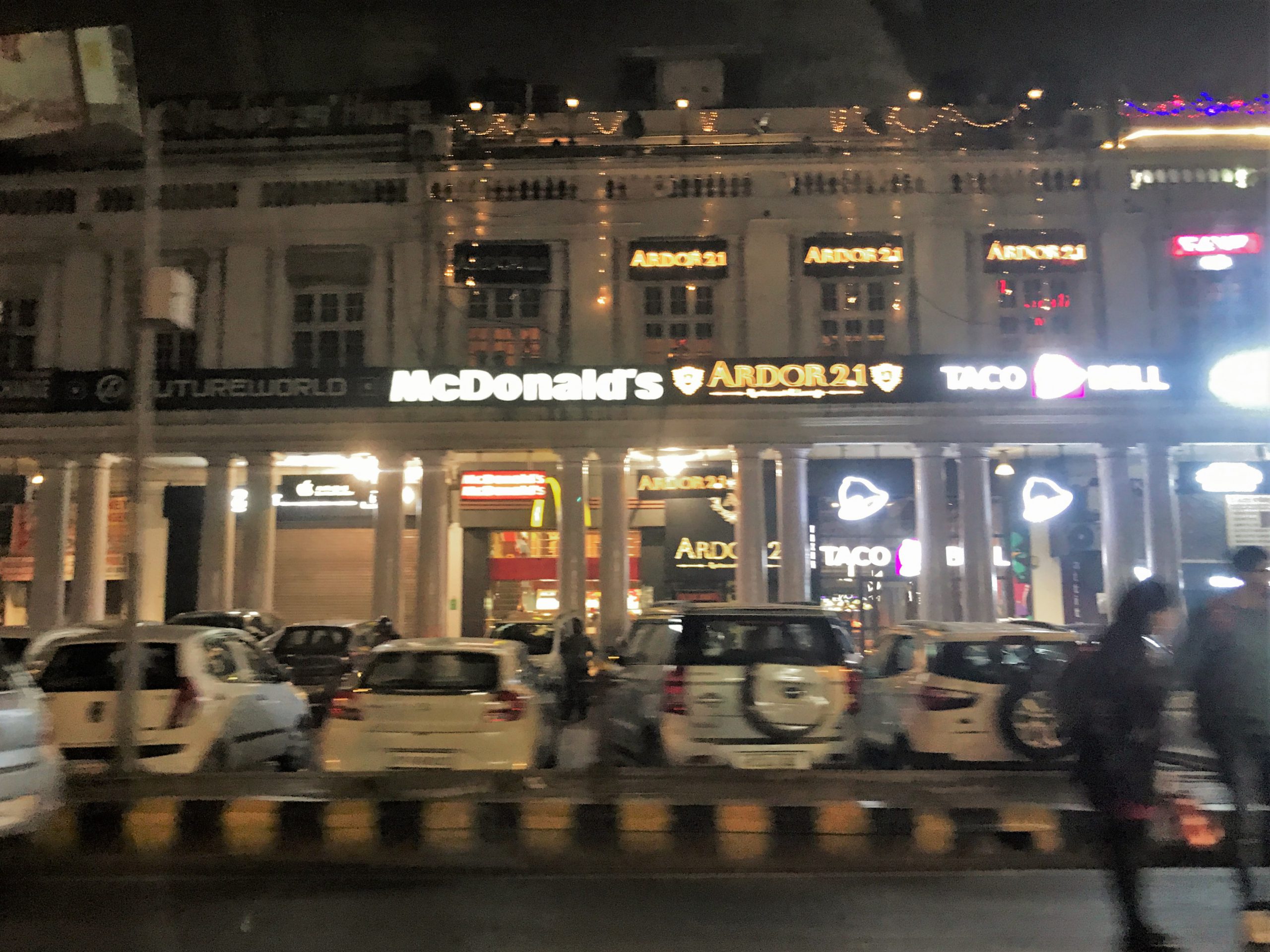 Connaught Place in Delhi, India as a contrast to Paharganj