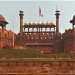 The Red Fort in Delhi India seen from afar
