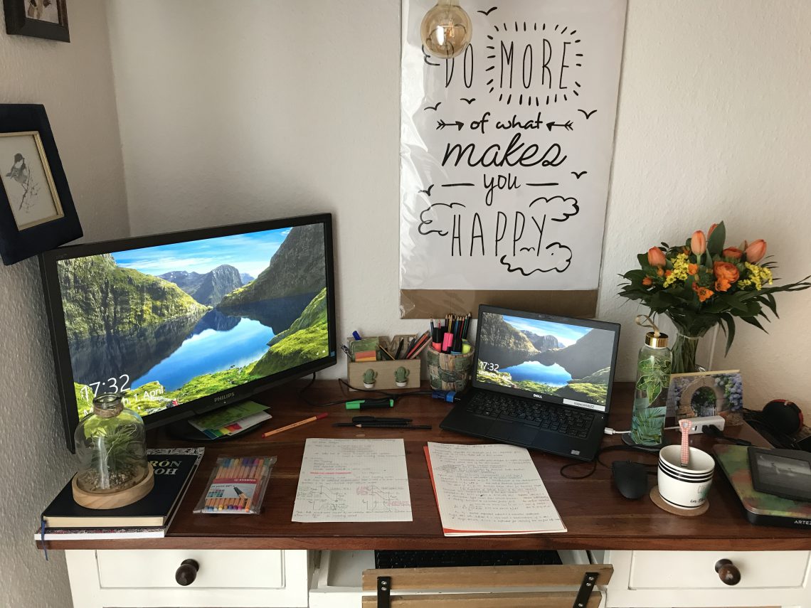 working desk home office finding joy